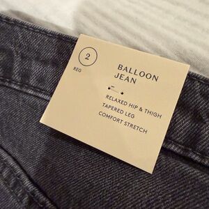 Universal Thread Balloon Jean in Charcoal Gray